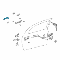 OEM 2010 Pontiac Vibe Handle, Front Side Door Outside *White Diagram - 88971446