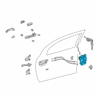 OEM 2004 Pontiac Vibe Lock Assembly Diagram - 88969876