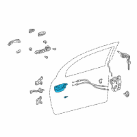 OEM 2007 Pontiac Vibe Handle, Front Side Door Inside *Gray Diagram - 88971438