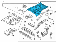 OEM 2022 Ford Mustang Mach-E PAN ASY - FLOOR - REAR Diagram - LJ9Z-5811218-A