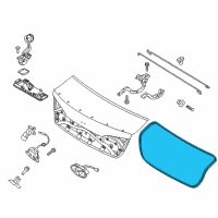 OEM 2016 Hyundai Sonata Weather Strip-Trunk Lid Diagram - 87321-C2000