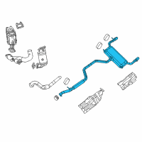 OEM 2011 Chrysler 200 Exhaust Muffler And Tailpipe Diagram - 52022288AH