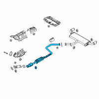 OEM Hyundai Elantra GT Center Muffler Complete Diagram - 28600-G3310