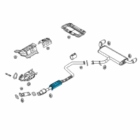 OEM Hyundai Elantra GT Center Muffler Assembly Diagram - 28650-G3310