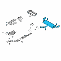 OEM Hyundai Elantra GT Rear Muffler Assembly Diagram - 28710-G3310