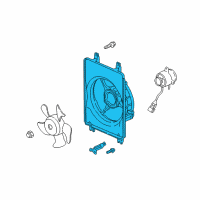 OEM 2000 Acura RL Shroud, Air Conditioner Diagram - 38615-P5A-003