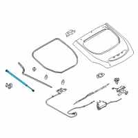 OEM 2010 Nissan 370Z Stay Assy-Back Door, LH Diagram - 90453-1EA1A