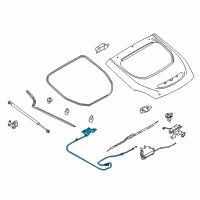 OEM 2014 Nissan 370Z Inside Handle-Trunk Lid Diagram - 84691-1EA1A