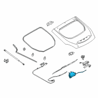 OEM Nissan 350Z Trunk Lock Actuator Motor Diagram - 90550-CD00A