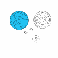 OEM Hyundai Santa Fe 17 Inch Wheel Diagram - 52910-0W375