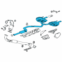 OEM 2017 Buick Regal Center Pipe Diagram - 23369187