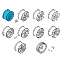OEM 2015 BMW X5 Light Alloy Disc Wheel Reflexsilber Diagram - 36-11-6-853-952