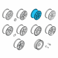 OEM 2015 BMW X5 Disc Wheel, Light Alloy, Bright-Turned Diagram - 36-11-6-853-955