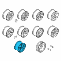 OEM BMW X5 Disc Wheel, Light Alloy, Orbitgrey Diagram - 36-11-2-284-653