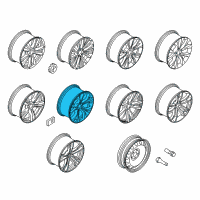 OEM BMW X5 Disc Wheel, Light Alloy, Bright-Turned Diagram - 36-11-6-853-960