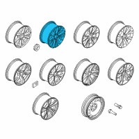 OEM 2015 BMW X5 Light Alloy Disc Wheel Reflexsilber Diagram - 36-11-6-853-954