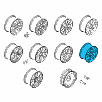 OEM 2018 BMW X6 Disc Wheel, Light Alloy, Orbitgrey Diagram - 36-11-2-284-651