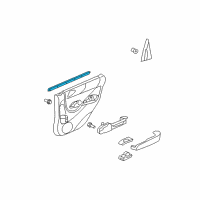 OEM 2008 Honda Fit Weatherstrip, R. RR. Door (Inner) Diagram - 72835-SAA-003