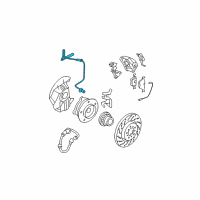 OEM 2008 BMW M3 Front Abs Wheel Speed Sensor Diagram - 34-52-7-853-586