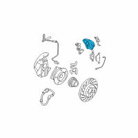OEM 2012 BMW M3 Brake Caliper Left Diagram - 34-11-2-283-361