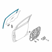 OEM 2021 Kia Sedona Run Assembly-Front Door Window Glass Diagram - 82530A9000