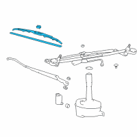 OEM 2009 Kia Rio 22" Wiper Blade Diagram - 00009ADU22KA