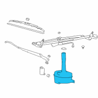 OEM 2001 Hyundai XG300 Windshield Washer Reservoir Assembly Diagram - 98620-38000