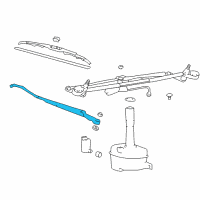 OEM 2001 Hyundai Sonata Windshield Wiper Arm Assembly(Passenger) Diagram - 98320-3D000