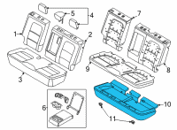 OEM 2021 Ford Bronco Sport PAD - REAR SEAT CUSHION Diagram - M1PZ-78600A88-A