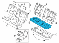 OEM 2021 Ford Bronco Sport PAD - SEAT CUSHION Diagram - M1PZ-78632A22-C
