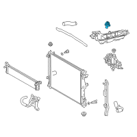OEM Lexus LC500 Bracket, Radiator Reserve Tank Diagram - 16611-38020