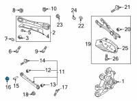 OEM Hyundai Genesis Nut-Flange Diagram - 62618-3F600