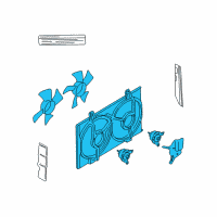 OEM Nissan Maxima Motor & Fan Assy-With Shroud Diagram - B1481-5U003