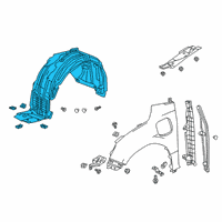 OEM 2020 Honda Clarity Fender Assembly, Right Front (Inner) Diagram - 74100-TRW-A01