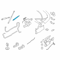 OEM 2008 BMW 135i Left Hydraulic Cylinder, Soft-Top Lid Diagram - 54-34-7-190-669