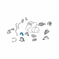 OEM 2008 Honda Accord Stopper, FR. Engine Mount Diagram - 50835-TA0-A13