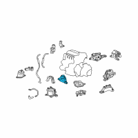 OEM 2011 Honda Accord Bracket, FR. Engine Mounting Diagram - 50630-TA0-A10