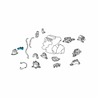 OEM 2011 Honda Accord Bracket, Engine Side Mounting Diagram - 50620-TA0-A00