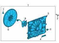 OEM Chevrolet Trailblazer Fan Module Diagram - 60002452