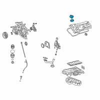 OEM 2009 Toyota Highlander Filler Cap Diagram - 12180-28022