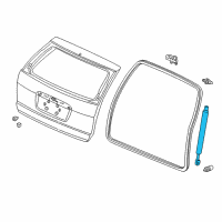 OEM Acura MDX Stay Assembly, Tailgate Open Diagram - 74820-S3V-A02