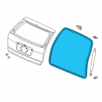 OEM Acura MDX Weatherstrip, Tailgate Diagram - 74440-S3V-A01