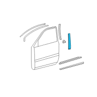 OEM 2006 Lexus RX400h MOULDING, Front Door Window Diagram - 75756-48011