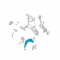 OEM 2014 Nissan Murano Protector-Rear Wheel House, RH Diagram - 76748-1AA0A