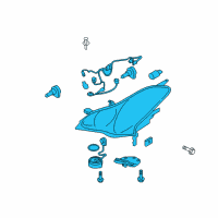 OEM Infiniti EX35 Right Headlight Assembly Diagram - 26010-1BA4C