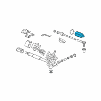 OEM 2008 Honda Fit Dust Seal, Tie Rod (A) Diagram - 53534-SEL-003