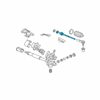 OEM Honda Fit End Set, Passenger Side Rack Diagram - 53010-SLN-A00