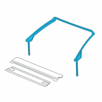 OEM 2006 Pontiac G6 Weatherstrip Asm-Windshield Frame Diagram - 25854085