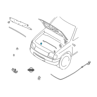 OEM 2016 Nissan 370Z Clamp-Hood Rod Diagram - 65722-01E00