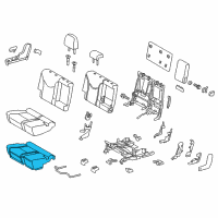 OEM 2013 Toyota Prius V Seat Cushion Pad Diagram - 71611-47040